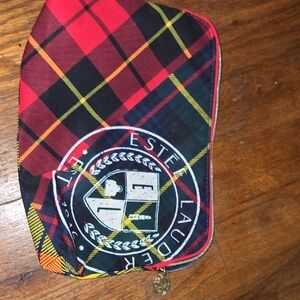 Estee Lauder Plaid Cosmetic Pouch